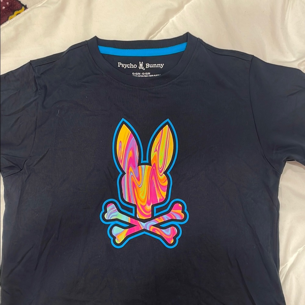 Psycho Bunny Black Short Sleeve Tee Vibrant Graphic